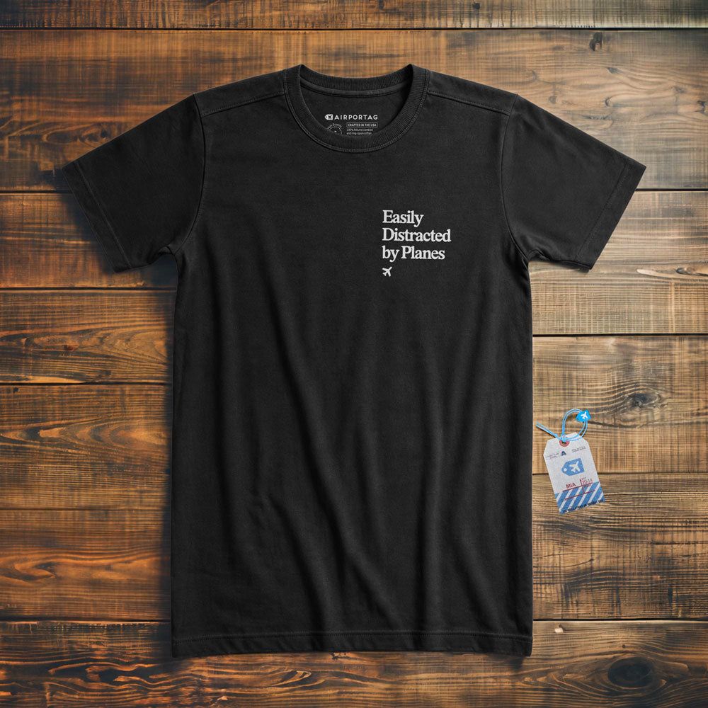 Distracted by Planes - Pocket - T-Shirt