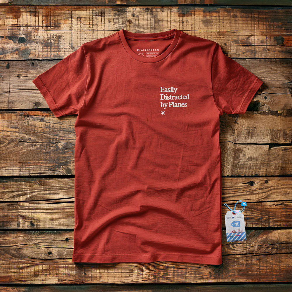 Distracted by Planes - Pocket - T-Shirt