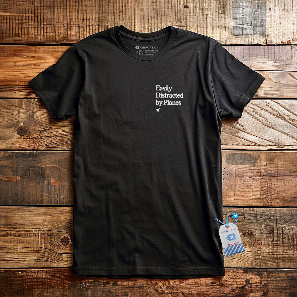 Distracted by Planes - Pocket - T-Shirt