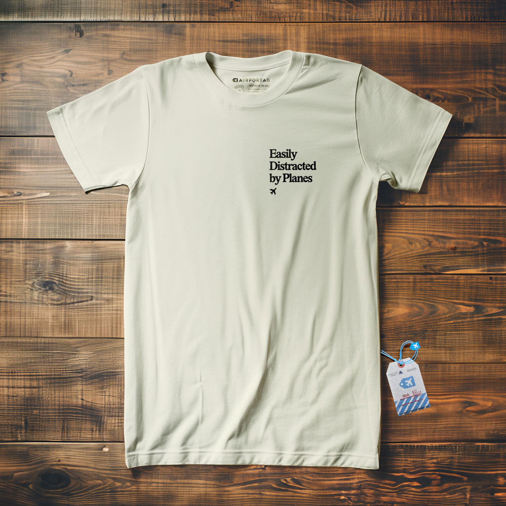 Distracted by Planes - Pocket - T-Shirt