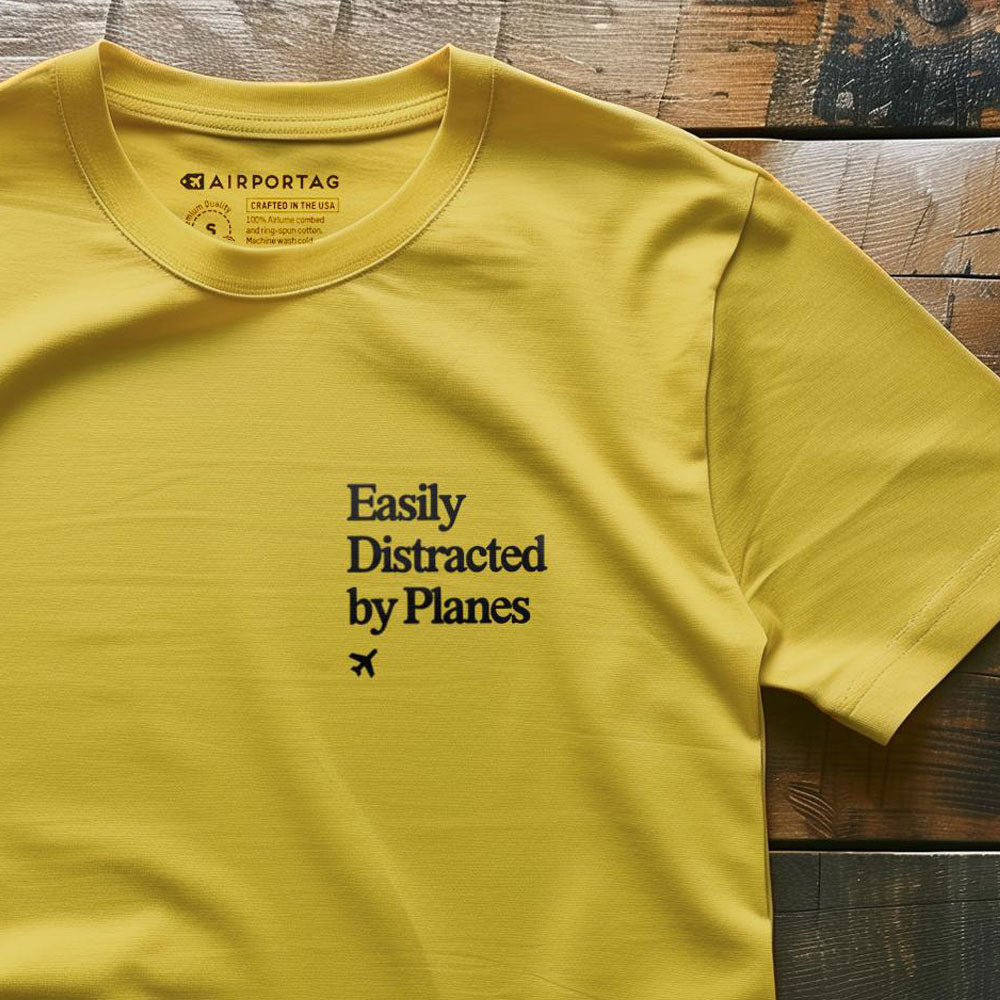 Distracted by Planes - Pocket - T-Shirt