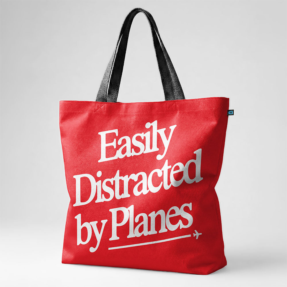 Easily Distracted by Airplanes - Tote Bag