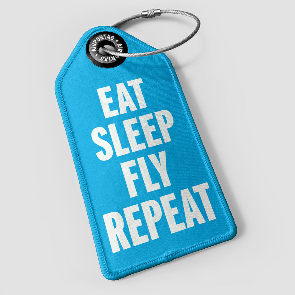 Eat Sleep Fly - Étiquette de bagage