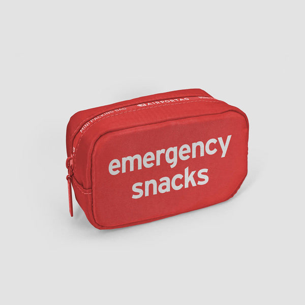 JXGZSO "Emergency Snacks" Reusable Zipper Pouch - Food Safe Bag, Snack Lover Gift