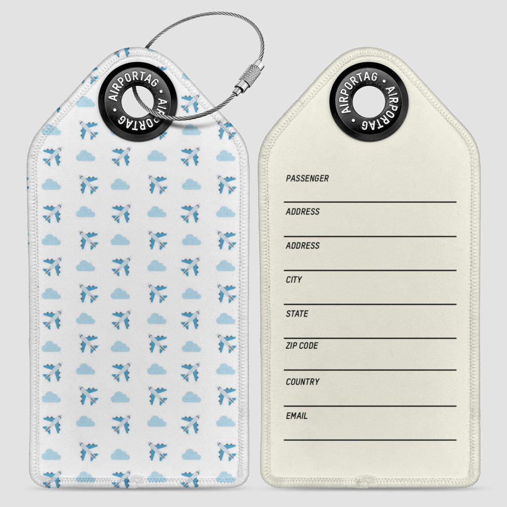 Emoji Cloud Plane - Luggage Tag