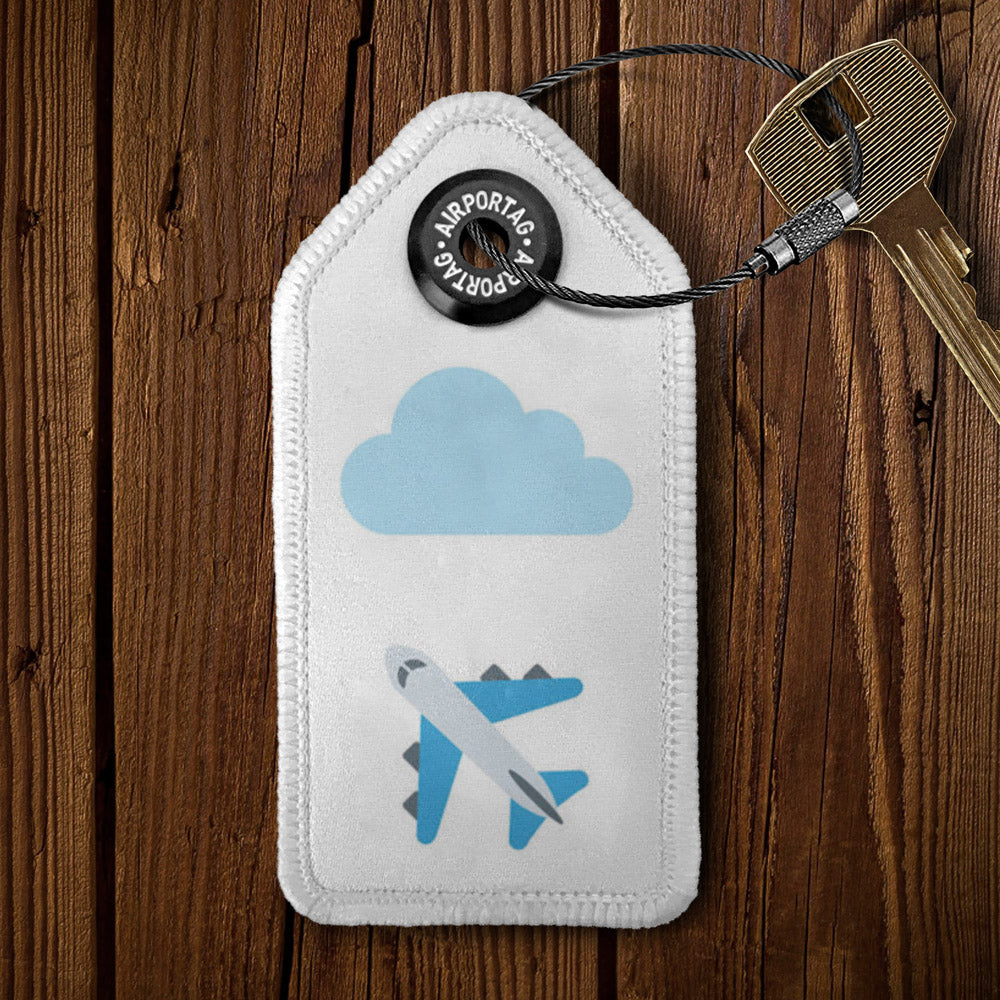 Emoji Cloud Plane - Keychain