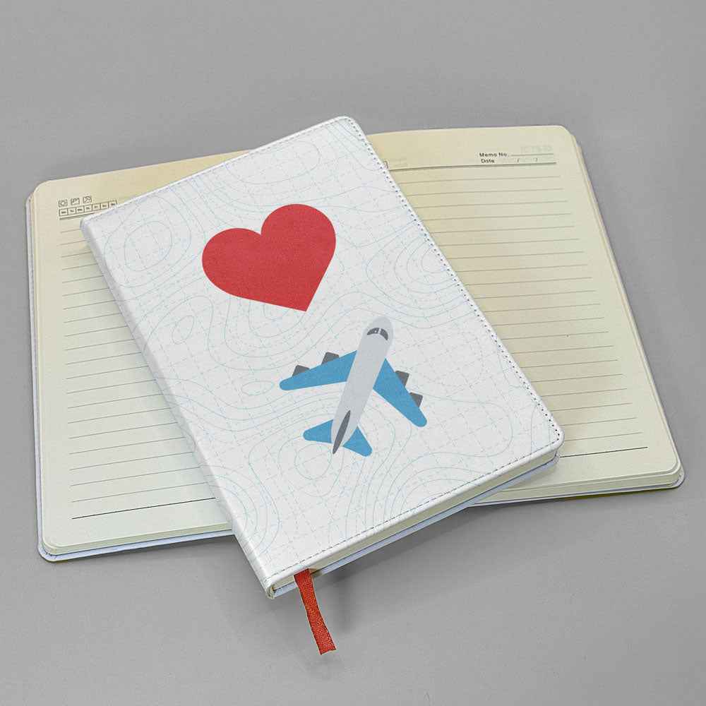 Emoji Heart Plane - Journal