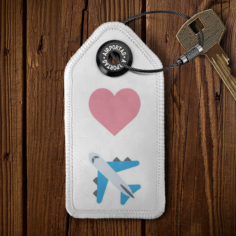 Emoji Heart Plane - Keychain