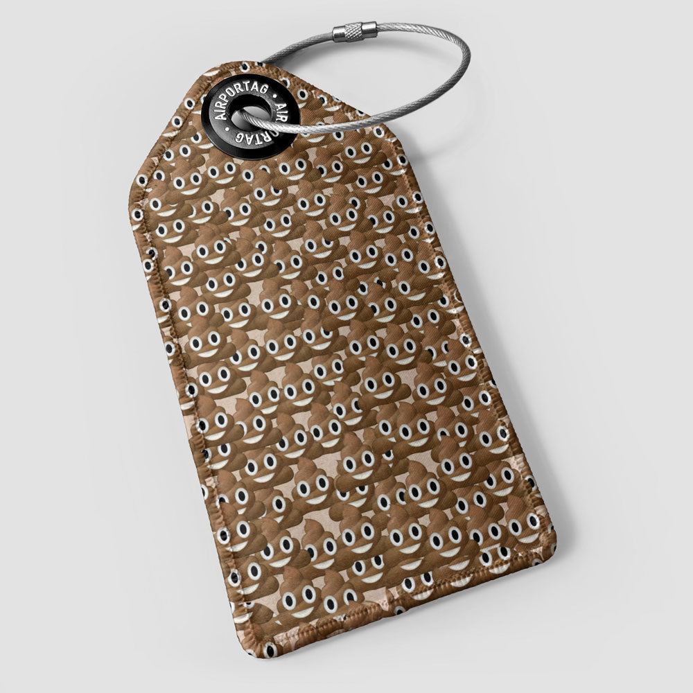 Emoji Poop Pattern - Luggage Tag