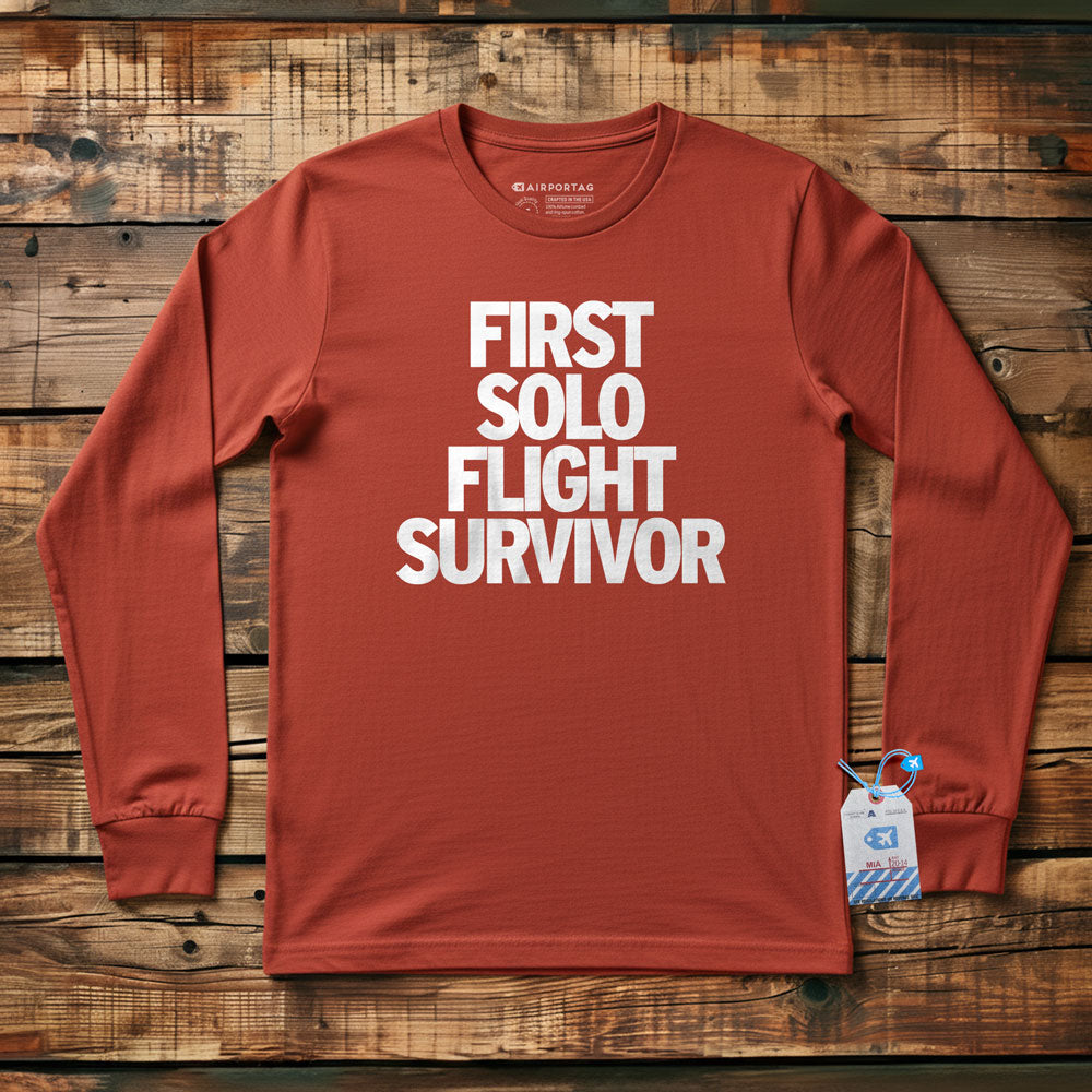 First Solo Flight Survivor - Long Sleeve T-Shirt