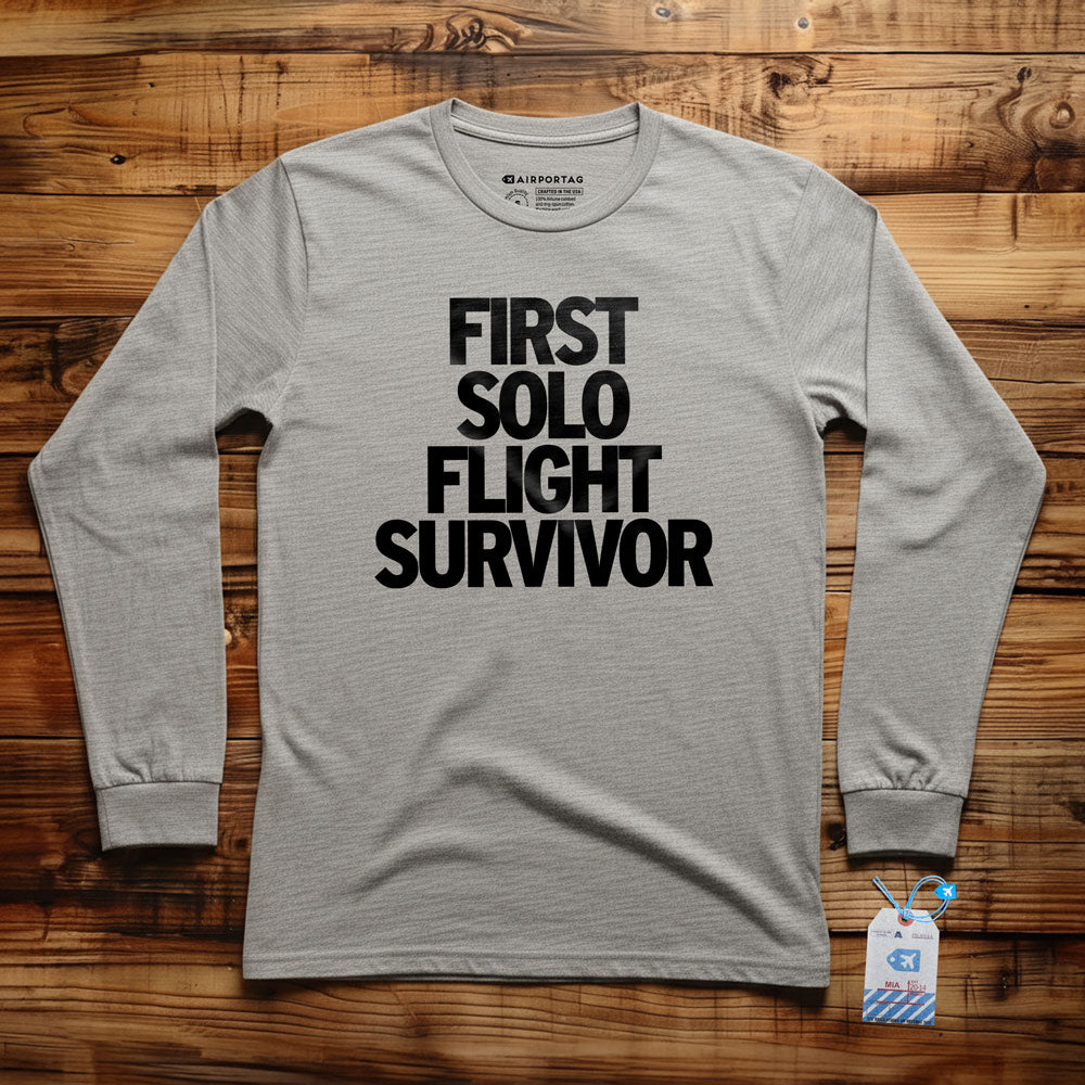 First Solo Flight Survivor - Long Sleeve T-Shirt