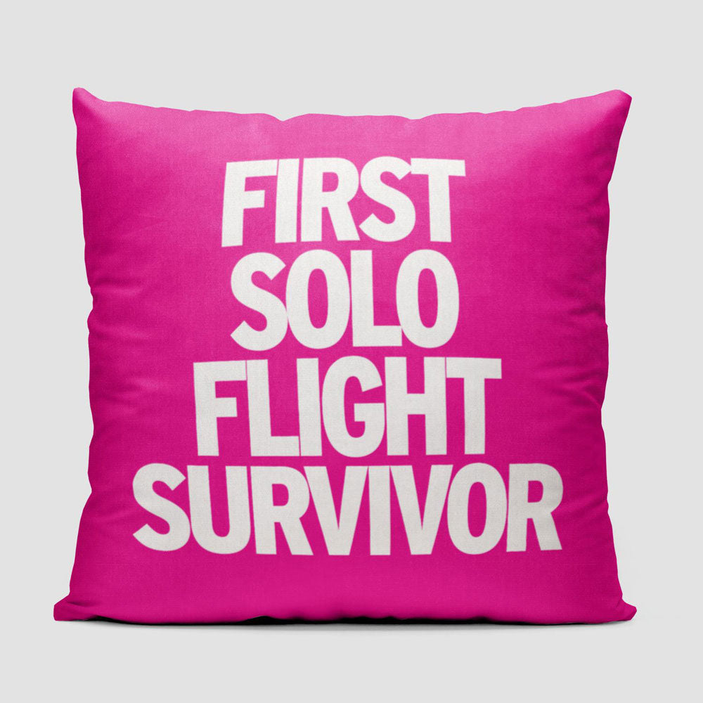 First Solo Flight Survivor - Throw Pillow