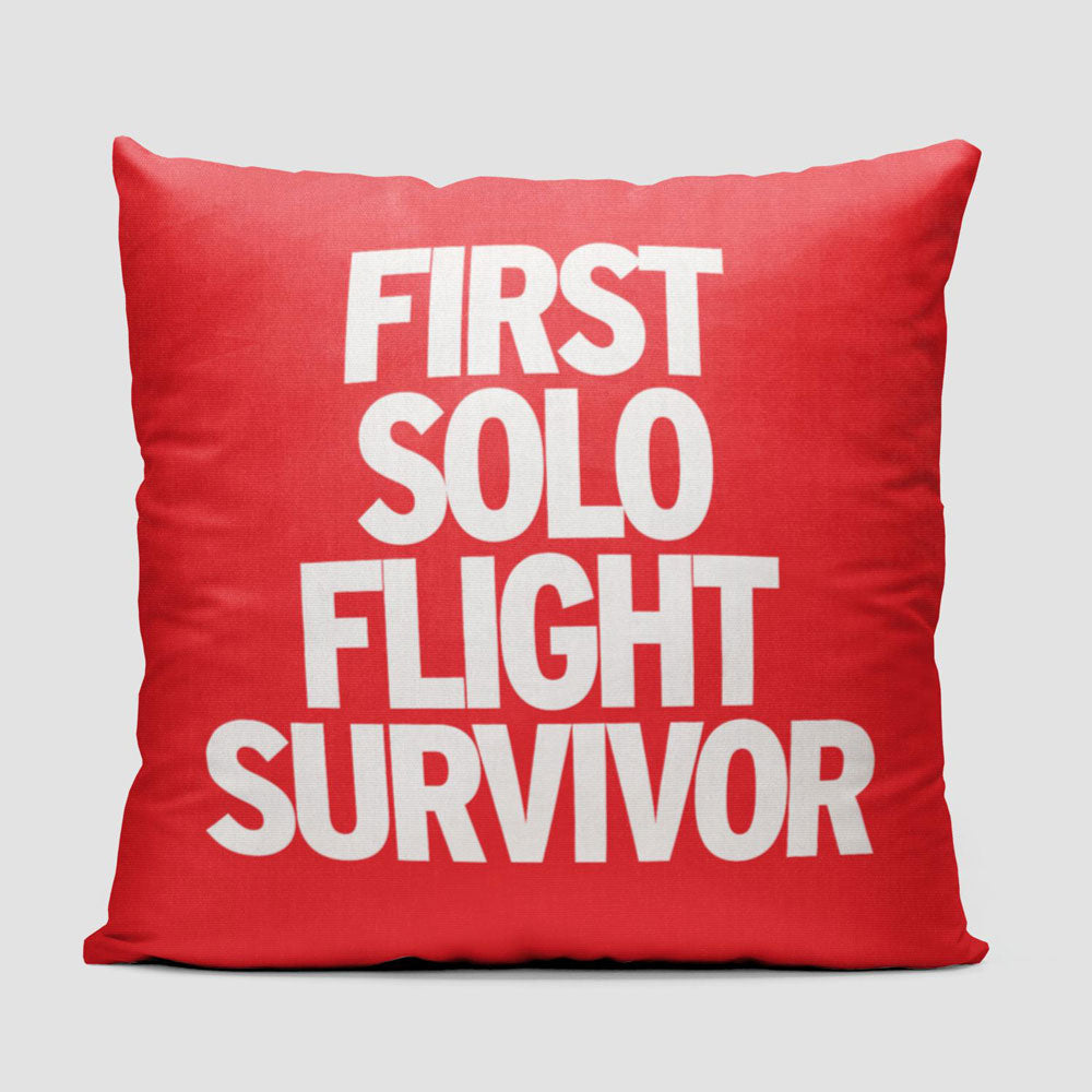 First Solo Flight Survivor - Throw Pillow
