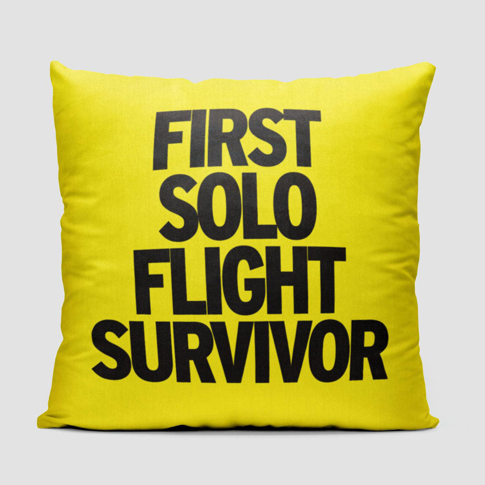 First Solo Flight Survivor - Throw Pillow