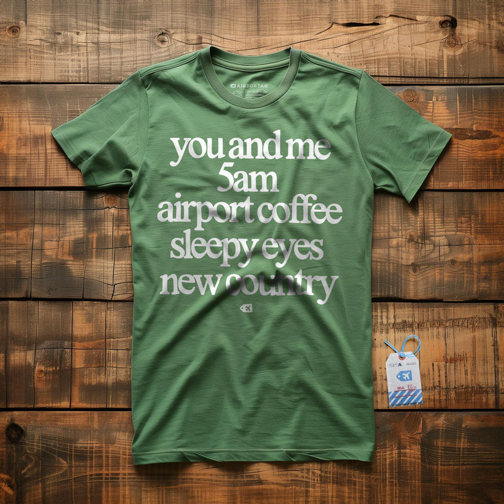 You And Me 5am Airport Coffee Sleepy Eyes New Country - T-Shirt