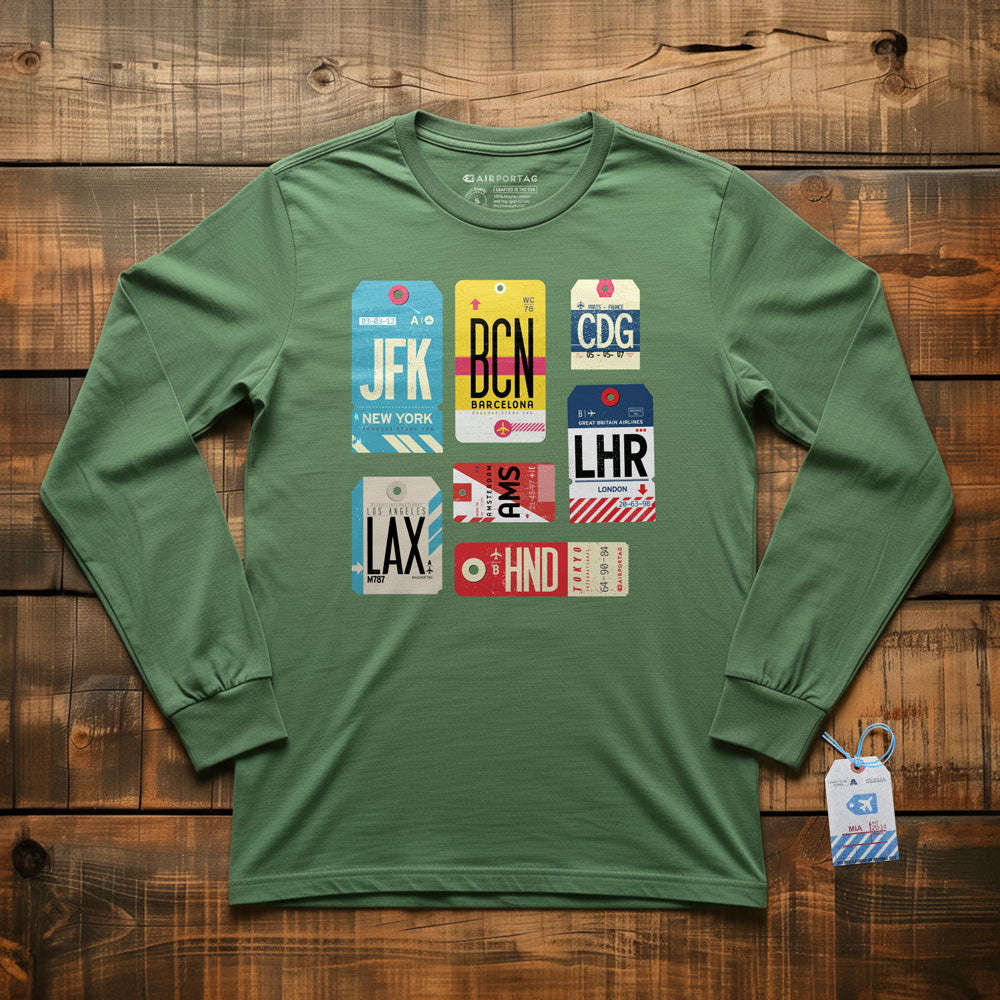 Flight Tags - Long Sleeve T-Shirt