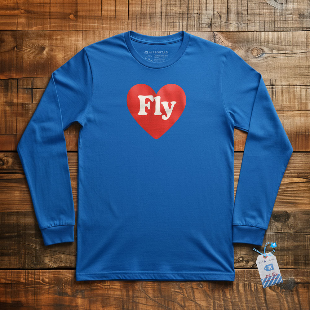 Fly Cute Heart - Long Sleeve T-Shirt