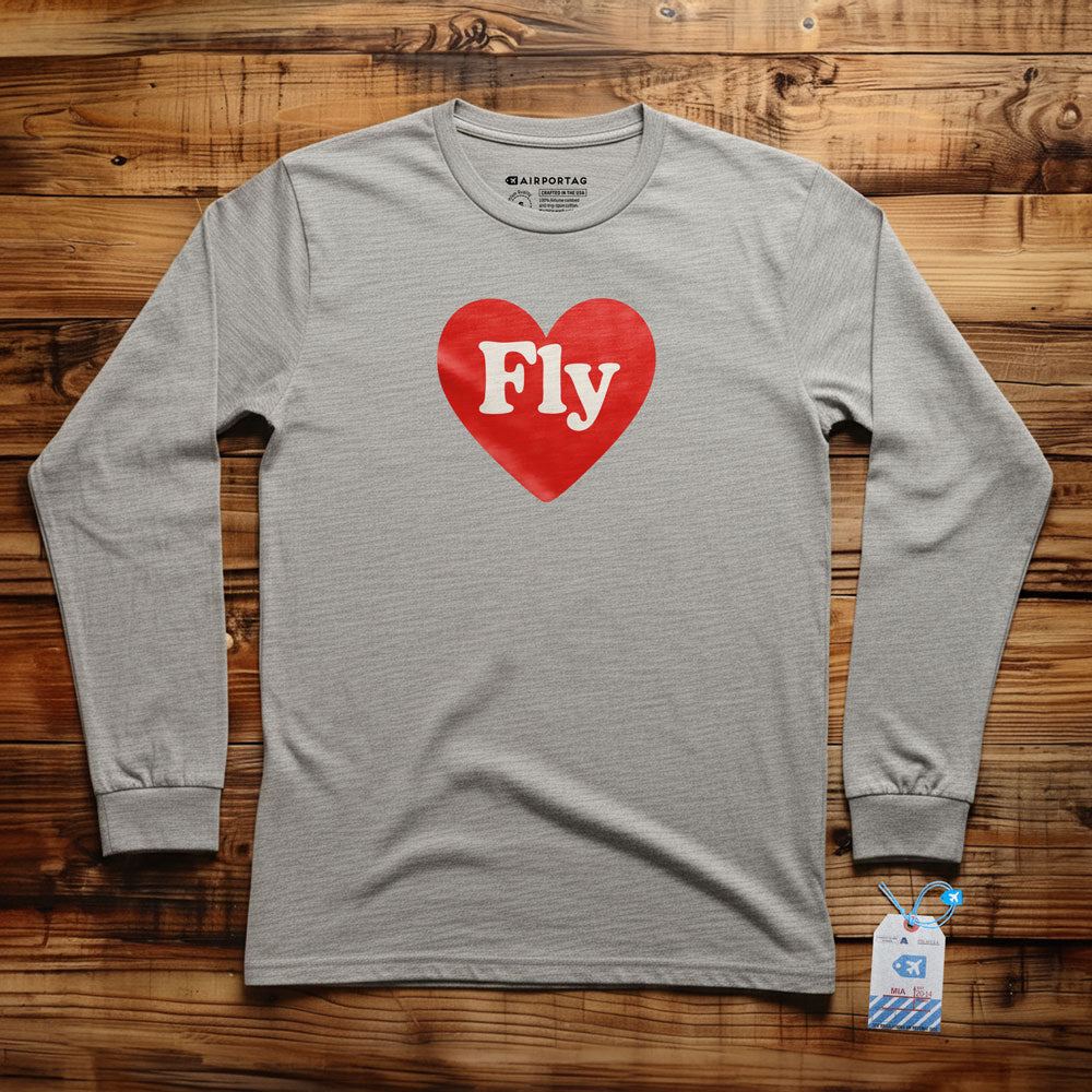 Fly Cute Heart - Long Sleeve T-Shirt
