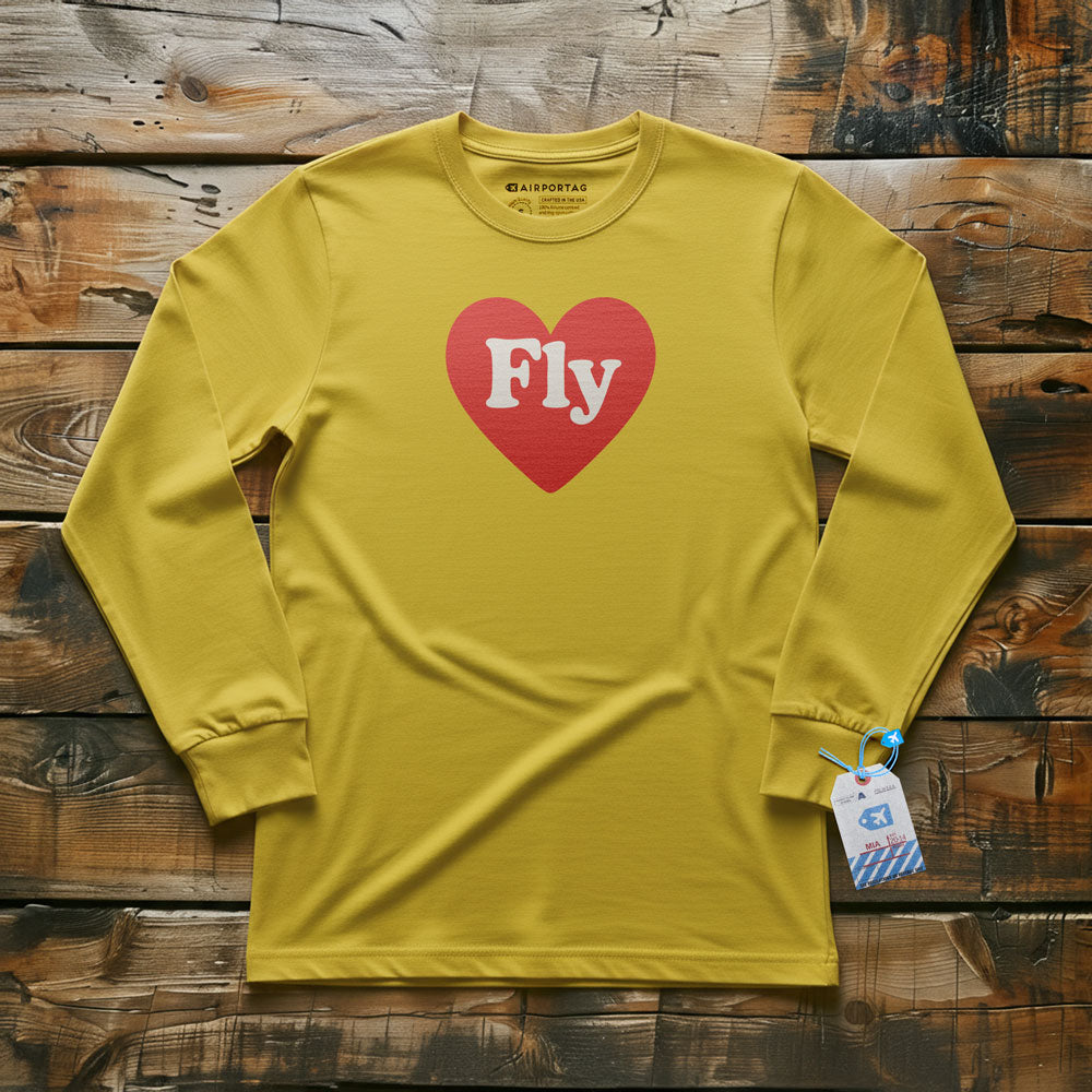 Fly Cute Heart - Long Sleeve T-Shirt