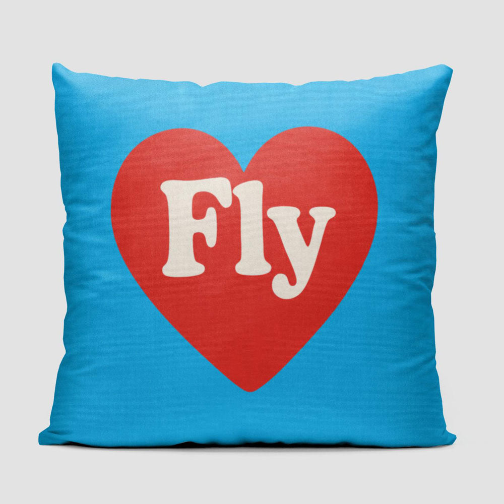 Fly Cute Heart - Throw Pillow