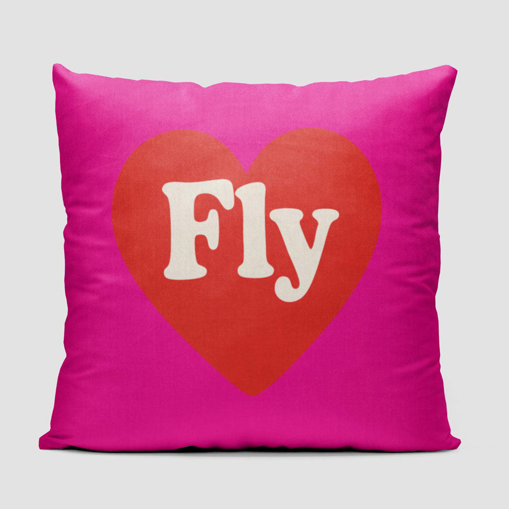 Fly Cute Heart - Throw Pillow