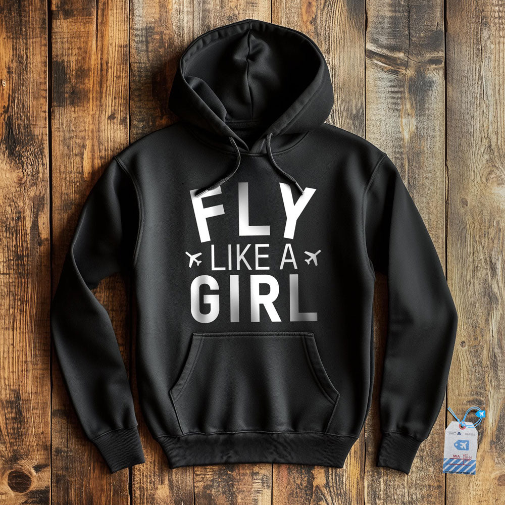 Fly Like A Girl - Pullover Hoodie