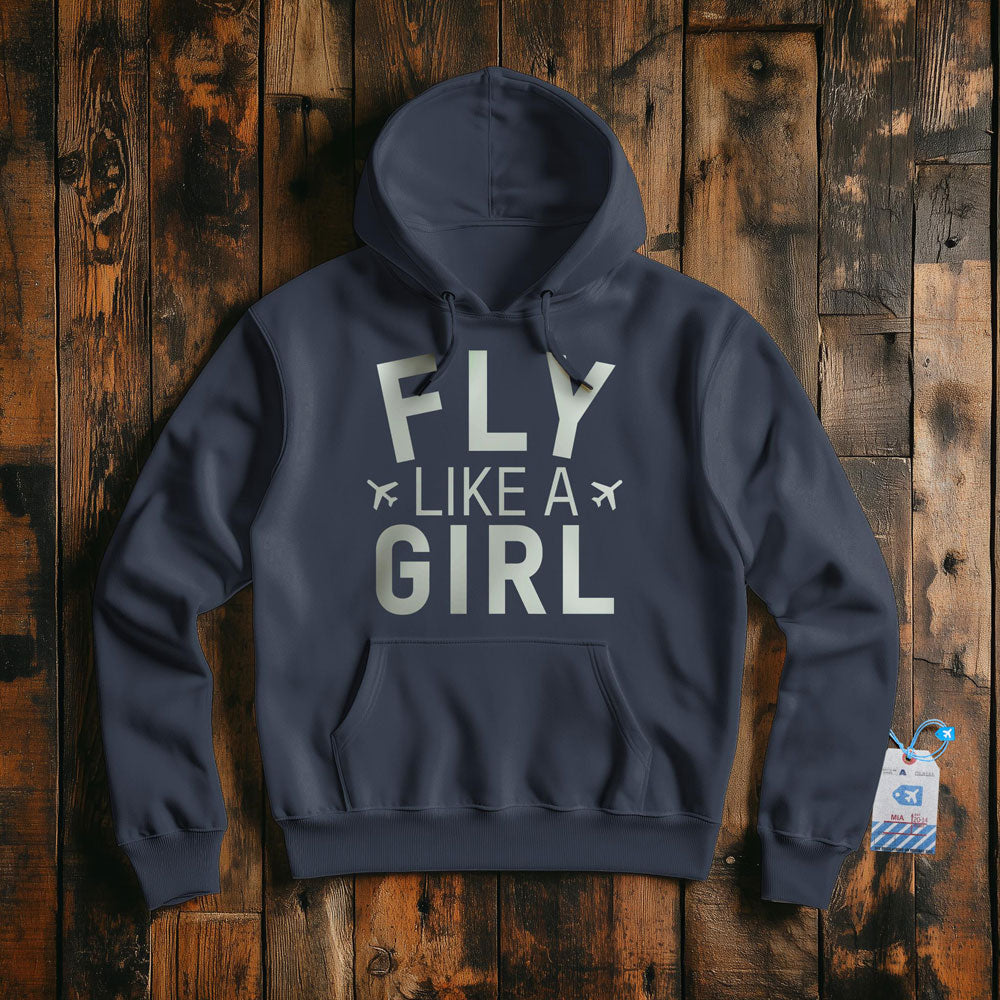 Fly Like A Girl - Pullover Hoodie