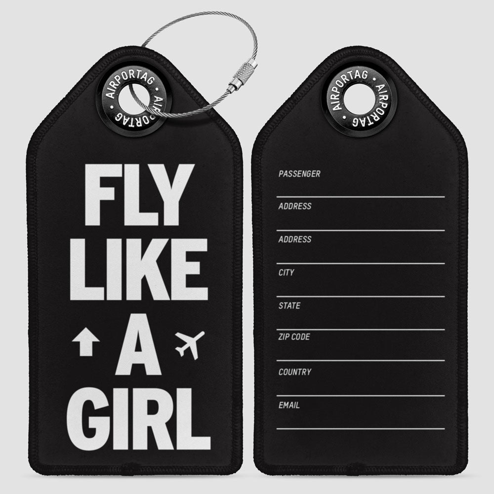 Fly Like A Girl - Luggage Tag