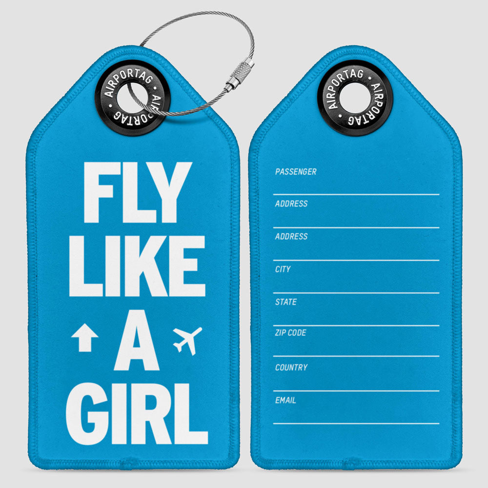 Fly Like A Girl - Luggage Tag