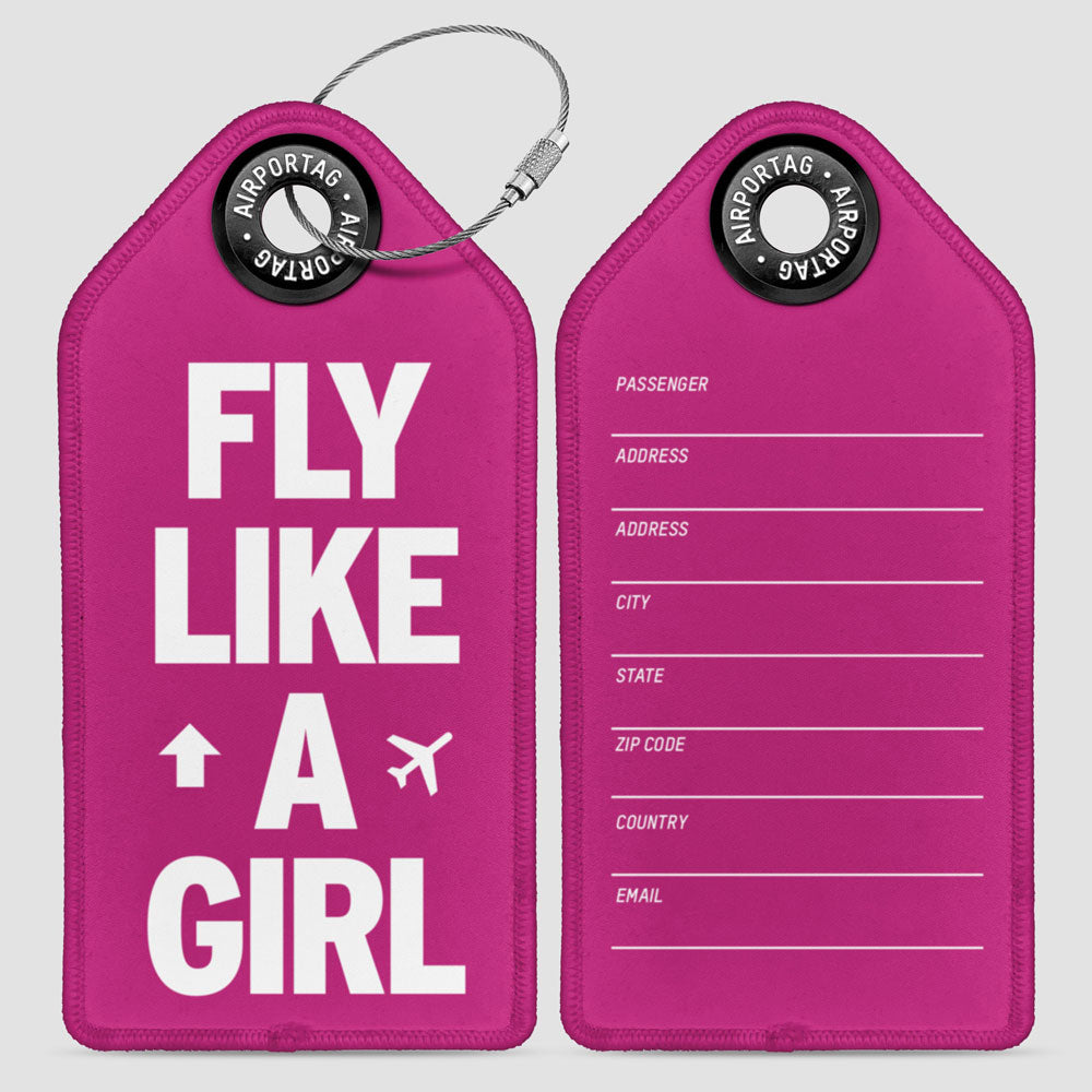 Fly Like A Girl - Luggage Tag