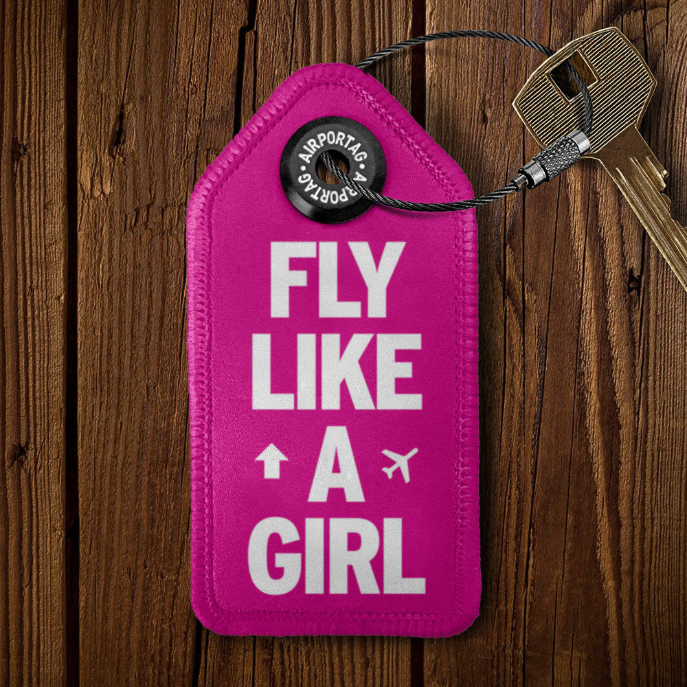 Fly Like A Girl - Tag Keychain