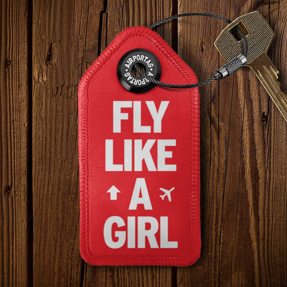 Fly Like A Girl - Tag Keychain