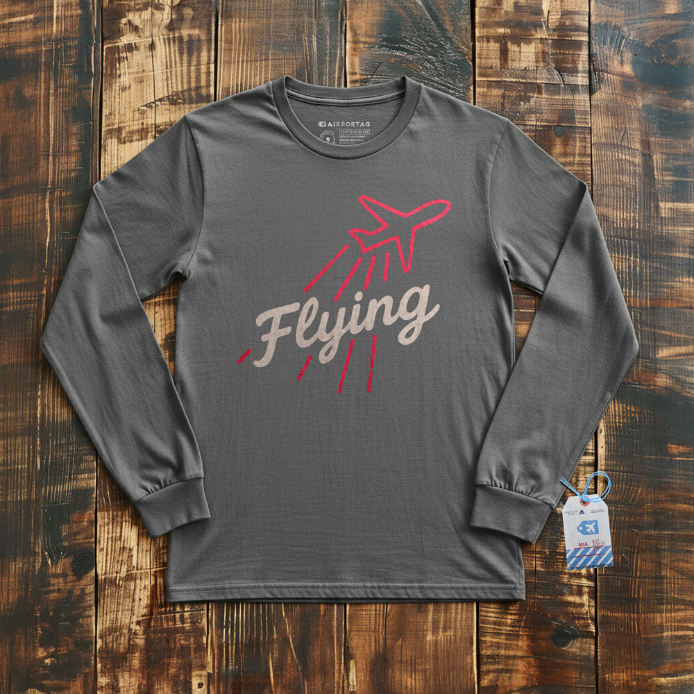 Flying Up Plane - Long Sleeve T-Shirt