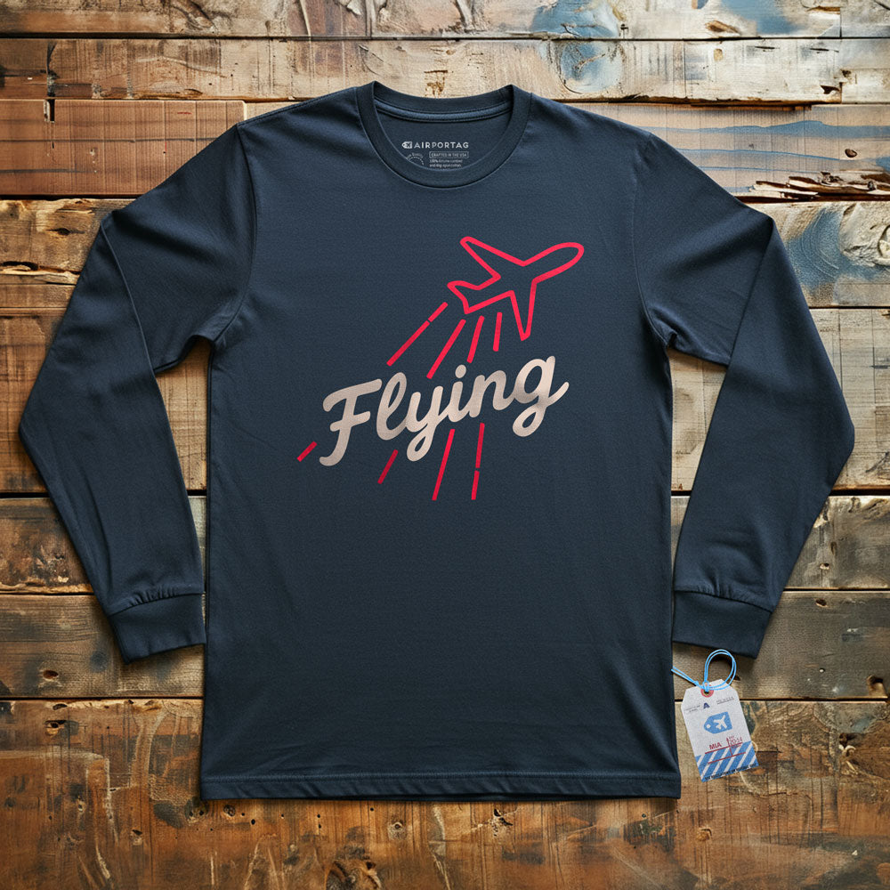 Flying Up Plane - Long Sleeve T-Shirt