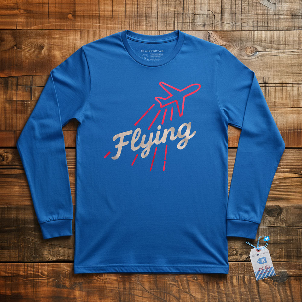Flying Up Plane - Long Sleeve T-Shirt