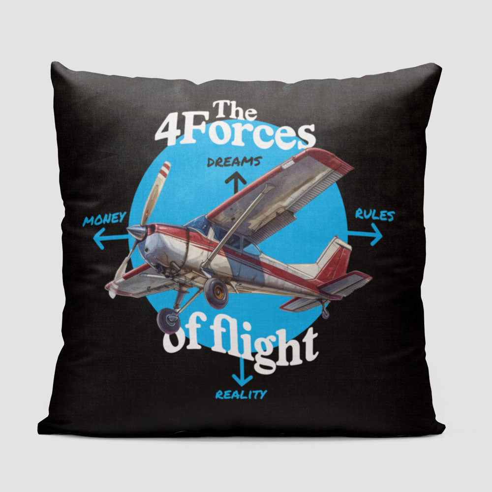 The Four Forces Of Flight - Throw Pillow