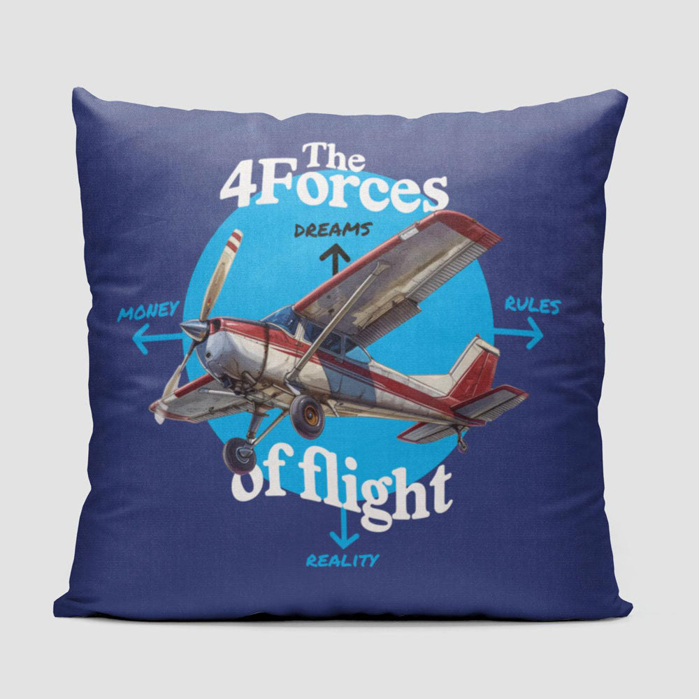 The Four Forces Of Flight - Throw Pillow