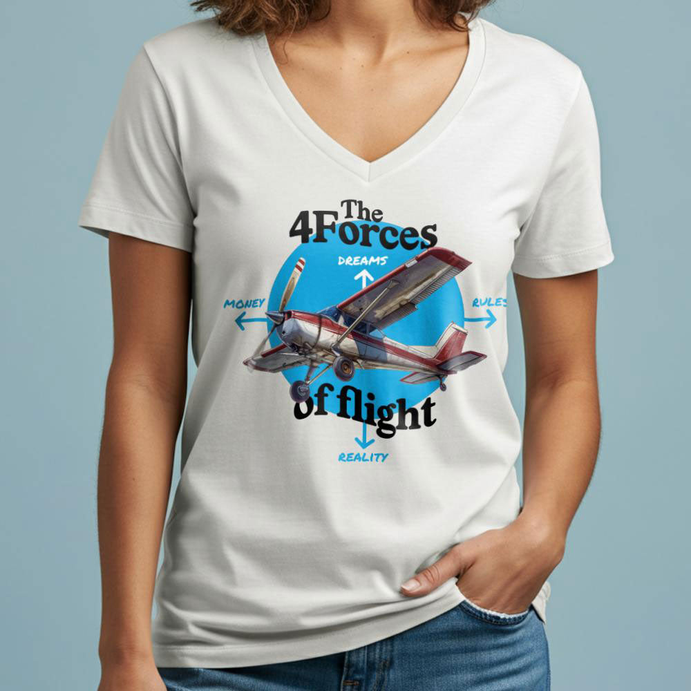 The Four Forces Of Flight - Women's V-Neck T-Shirt