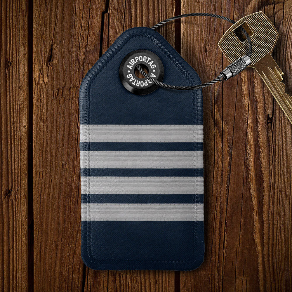 Navy Pilot Stripes - Keychain