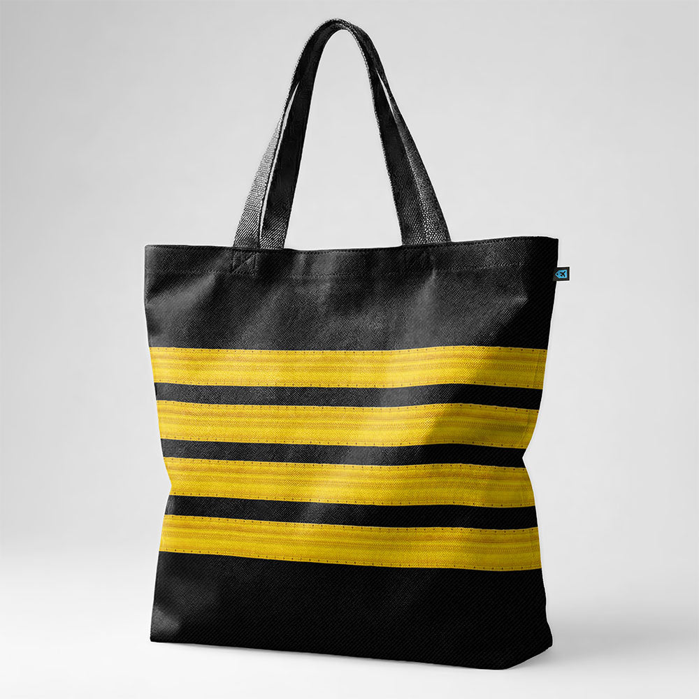 Rayures pilotes noires - Sac fourre-tout