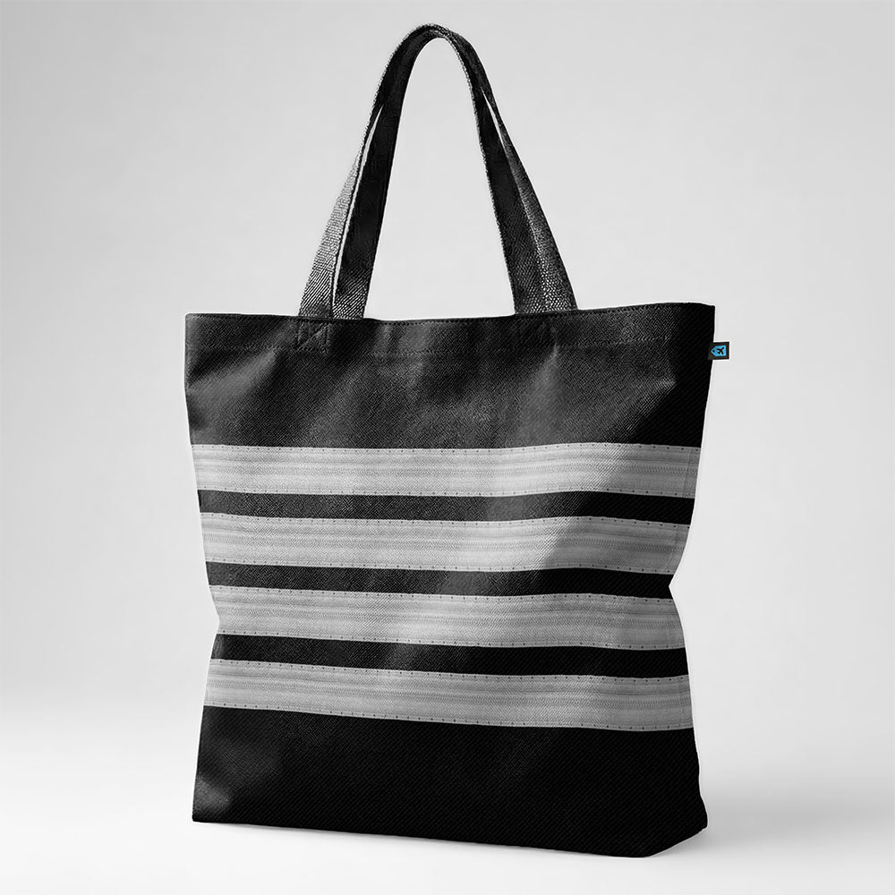 Rayures pilotes noires - Sac fourre-tout