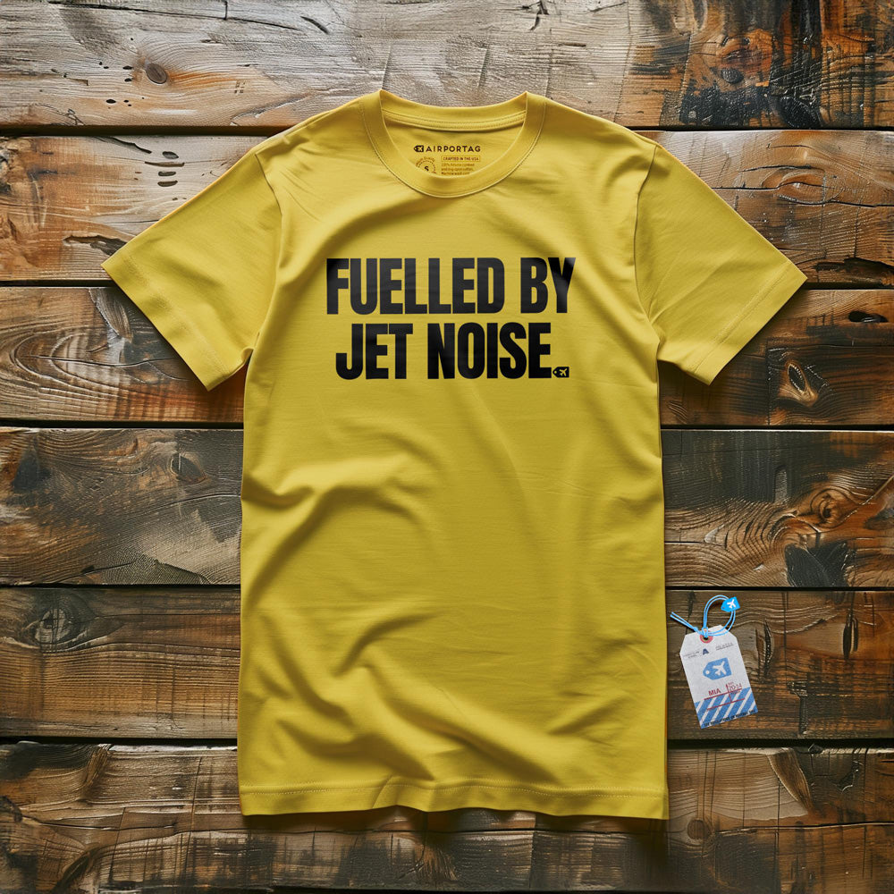 Fuelled by Jet Noise - T-Shirt - Yellow