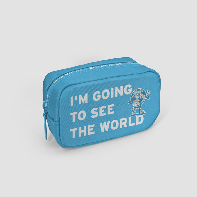 I'm Going - World Map - Mini Packing Bag