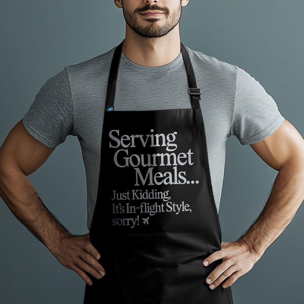 Serving Gourmet Meals, in-flight style - Kitchen Apron