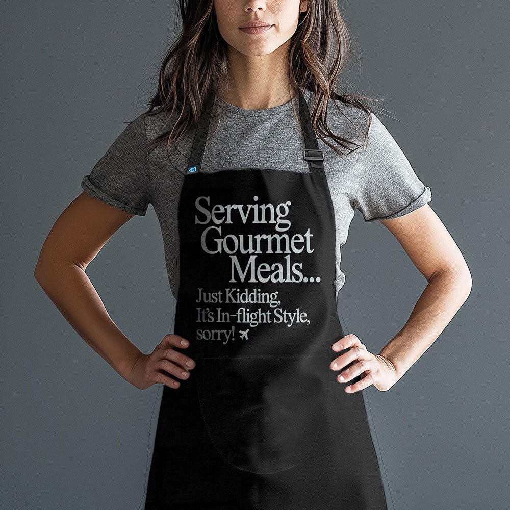 Serving Gourmet Meals, in-flight style - Kitchen Apron