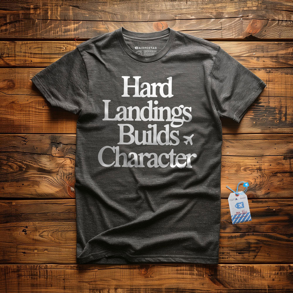 Hard Landings Builds Character - T-Shirt