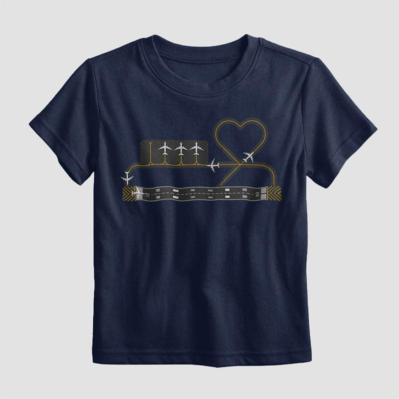 Heart Taxiway - Kids T-Shirt