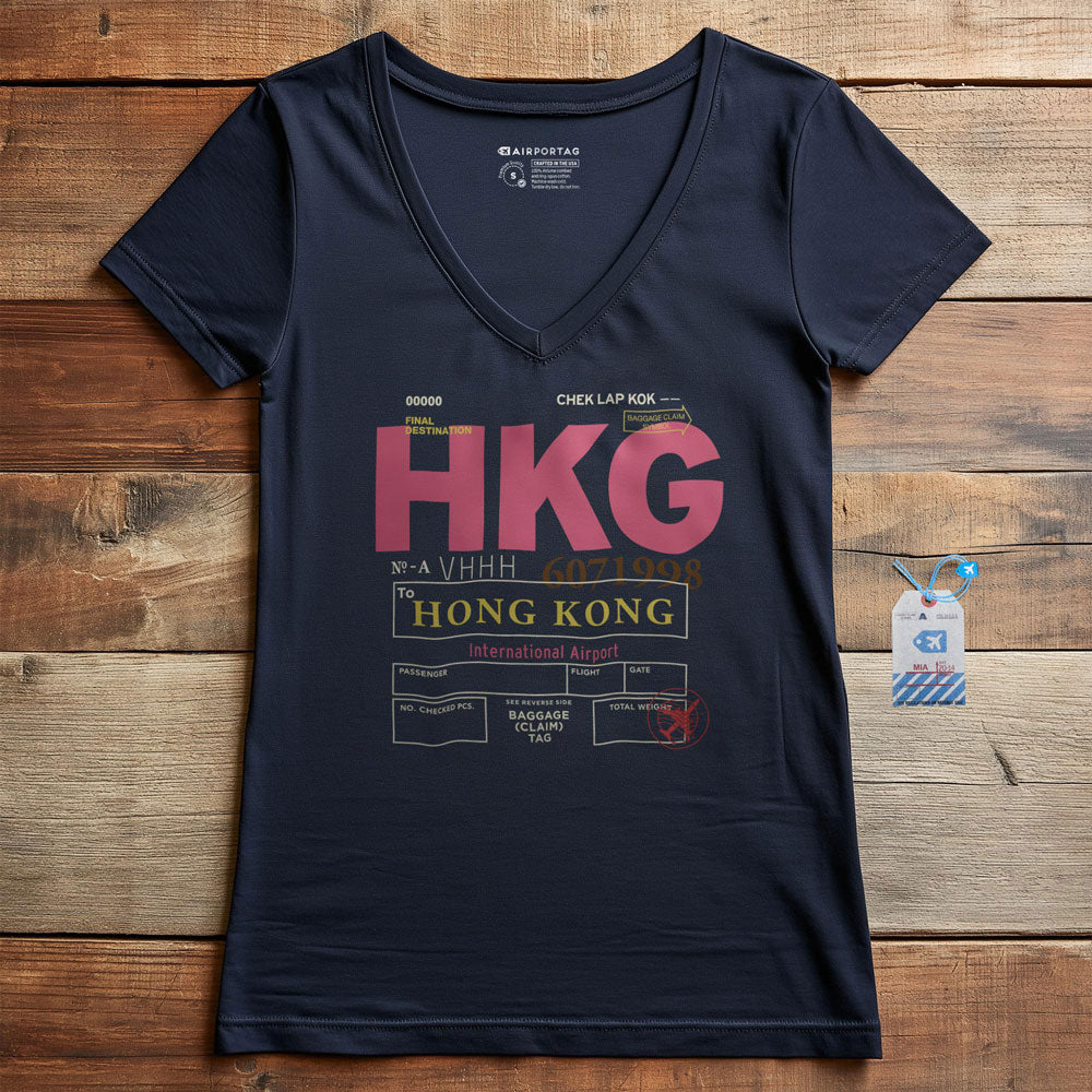 HKG - Women's V-Neck T-Shirt