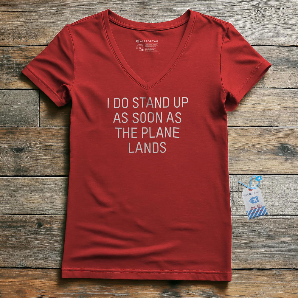 I Do Stand Up - Women's V-Neck T-Shirt