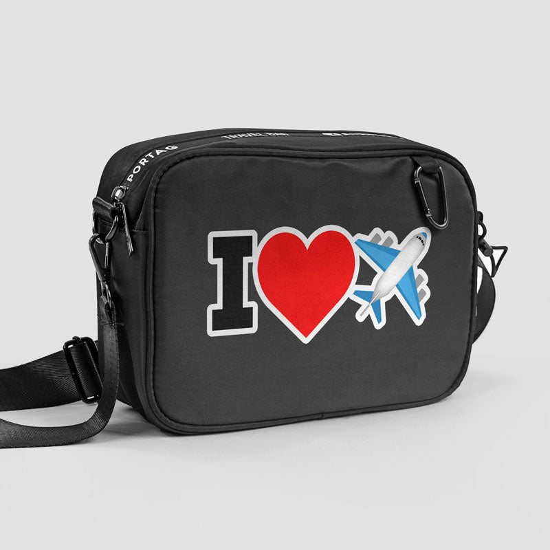 Emoji Heart Plane - Travel Bag